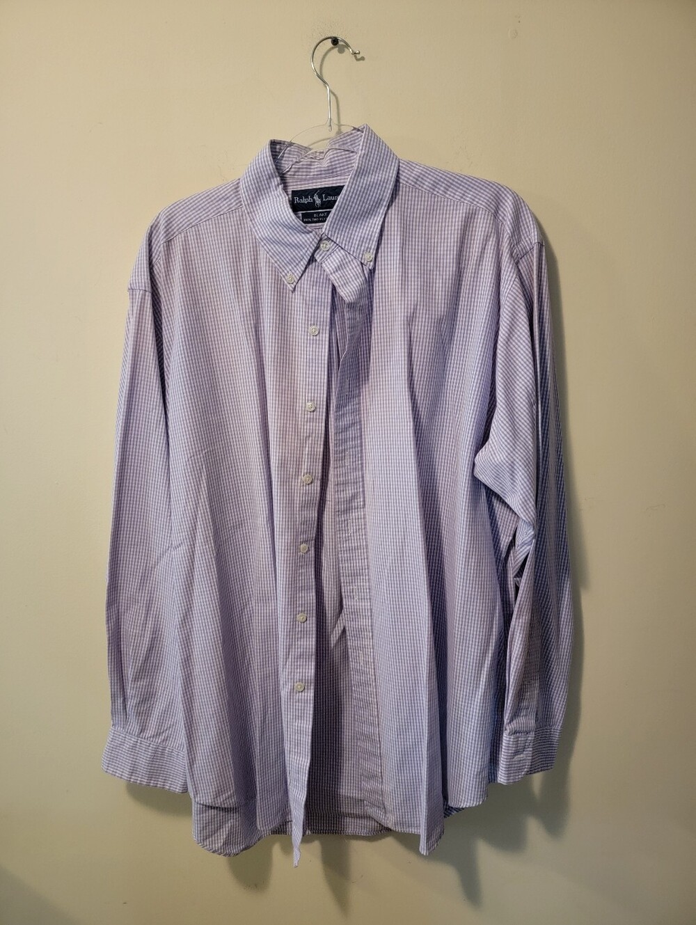 Polo Mens Long Sleeve Button Down Shirt Sz L